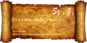 Szilasy Györgyi névjegykártya
