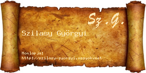 Szilasy Györgyi névjegykártya