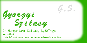 gyorgyi szilasy business card